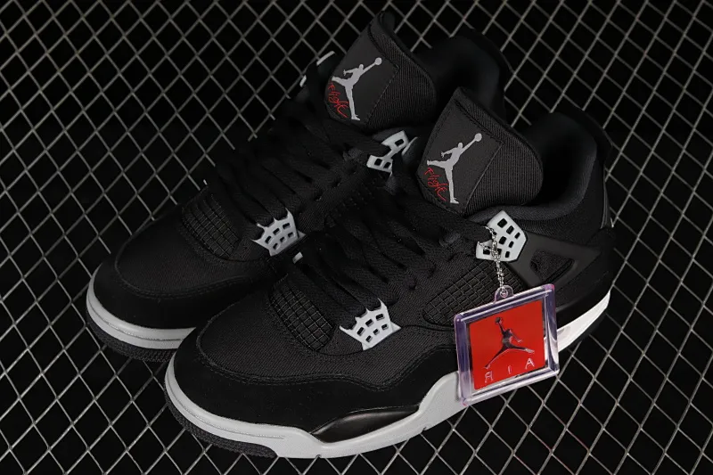 All categories Air Jordan Jordan series basketball shoes Air Jordan 4 L version Air Jordan 4 Retro "Olive Canvas" AJ4 Joe 4 black and gray denim DH7138-006